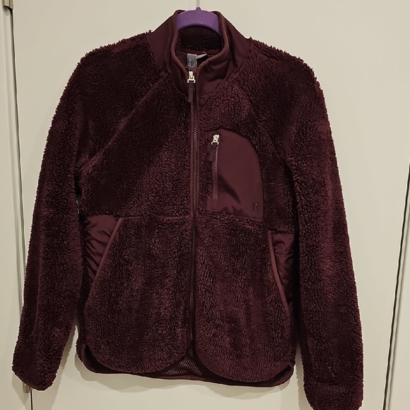 Sweaty Betty Jackets & Blazers - Sweaty Betty Deep Burgundy Plush Jacket